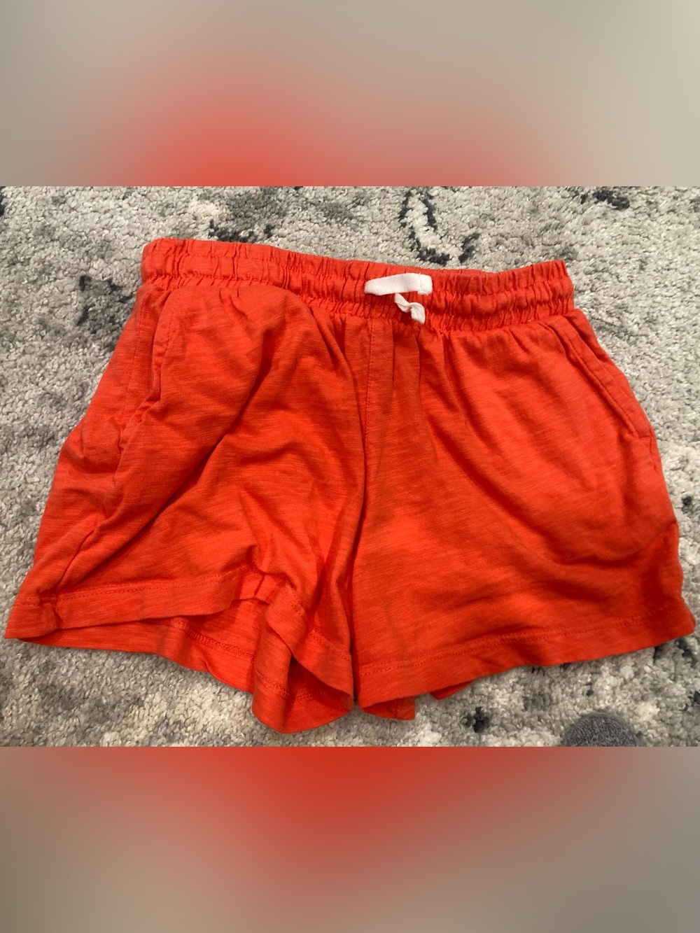 Primary Bright Orange Elastic-Waist Girls' Shorts